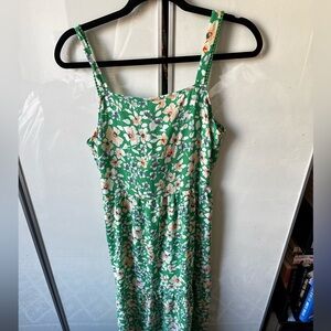 Sienna Sky | Green Floral Midi Dress | Size Medium